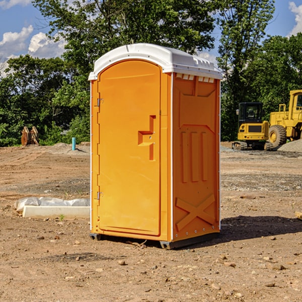 can i customize the exterior of the porta potties with my event logo or branding in Hardenville